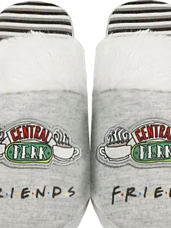 Vanilla Underground Grey Friends Womens Winter Mule Slippers Clearance