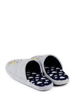Vanilla Underground Grey Snoopy Womens Winter Mule Slippers Sale