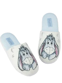 Vanilla Underground White Eeyore Womens Winter Mule Slippers Outlet