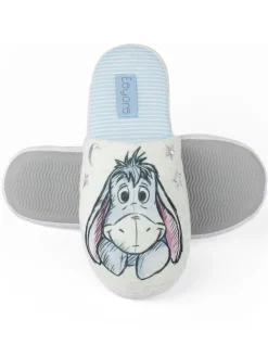 Vanilla Underground White Eeyore Womens Winter Mule Slippers Outlet