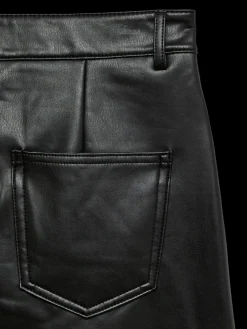 VERO MODA Black Faux Leather Midi Skirt Online