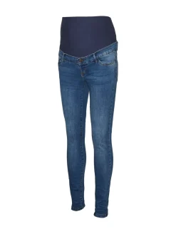 VERO MODA Blue Maternity Over The Bump Stretch Comfort Skinny Jeans Sale