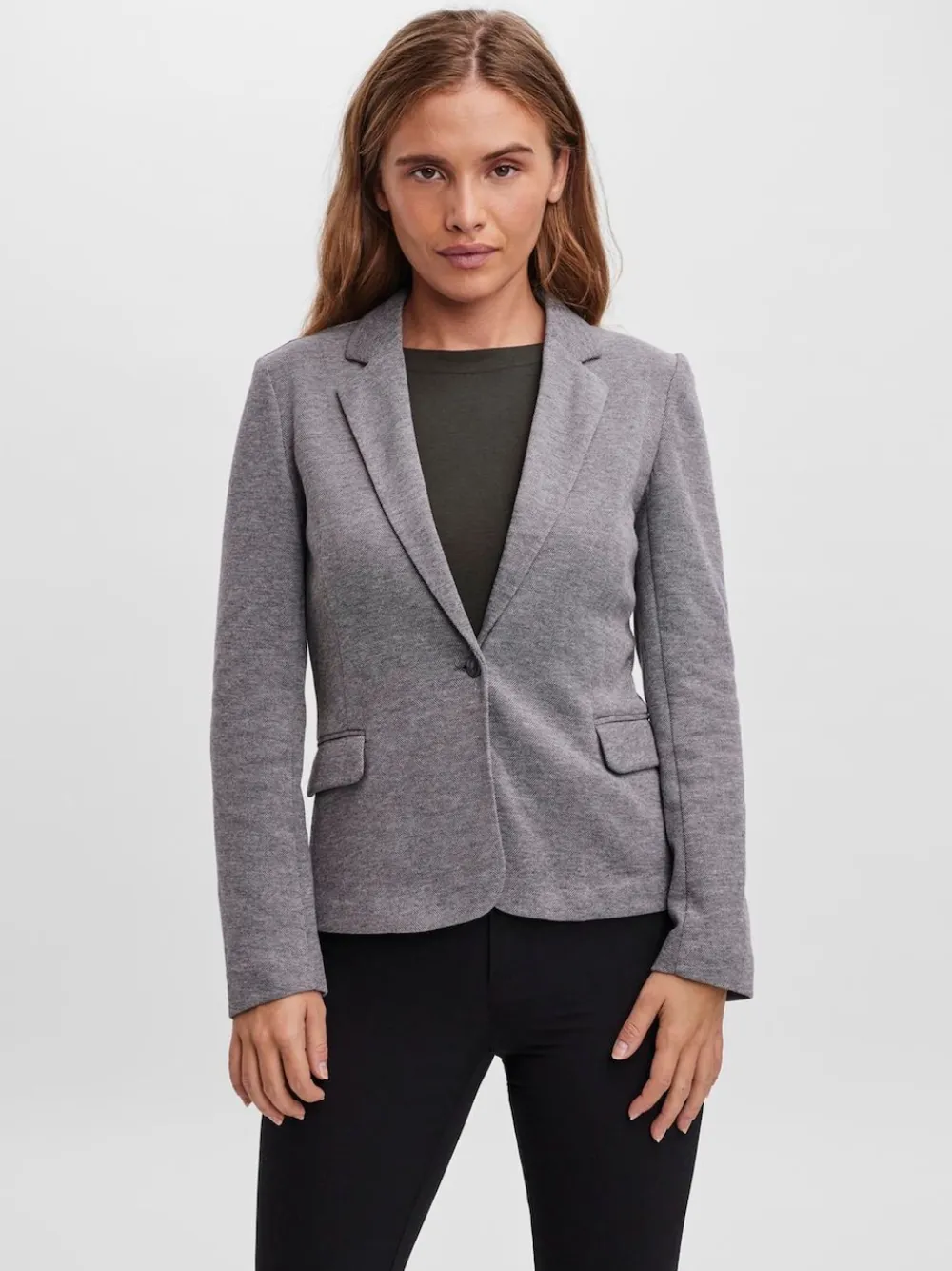 VERO MODA Grey Fitted Blazer Clearance