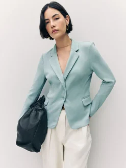 VERO MODA Light Teal Fitted Blazer Hot