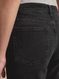 Next Mom Comfort Stretch Column Jeans Washed Black Sale