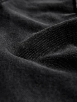 Next Pintuck Wide Leg Denim Joggers Washed Black Sale