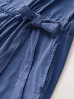 Next Jersey Sarong Tie T-Shirt Dress Washed Blue Sale