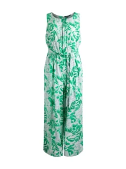 Weird Fish Green Padra Printed Jumpsuit Outlet