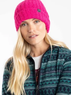 Weird Fish Clare Double Rib Beanie Hat Pink Outlet