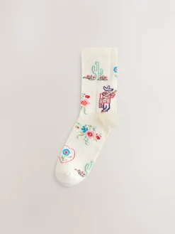 Next Western Neutral Textured Ankle Socks 3 Pack Discount