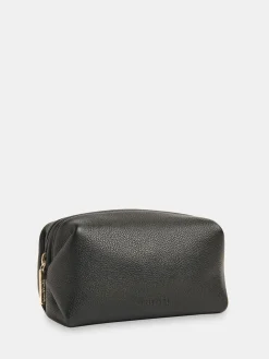 Whistles Black Ria Mini Leather Zip Pouch Clearance