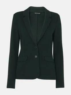 Whistles Green Slim Jersey Jacket Sale
