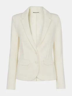 Whistles White Slim Jersey Jacket Clearance