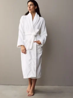 Next 100% Cotton Towelling Dressing Gown White Hot