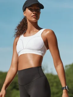 Next B-G Active Sports High Impact Dry Tech Non Pad Bra White Outlet