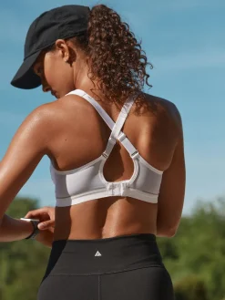 Next B-G Active Sports High Impact Dry Tech Non Pad Bra White Outlet