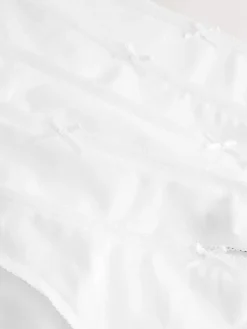 Next White Bikini Cotton Rich Knickers 5 Pack