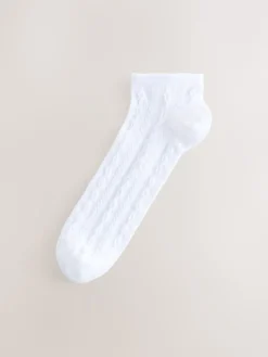 Next Cable Trainer Socks 4 Pack White Sale