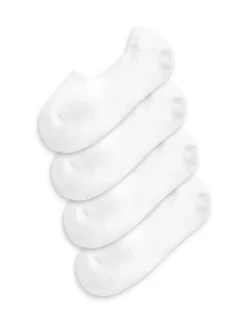 Next Cushion Sole Invisible Trainer Socks 4 Pack White Sale
