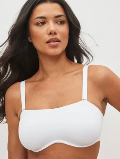 Next DD+ Non Pad Minimise Strapless Bandeau Bra White Best
