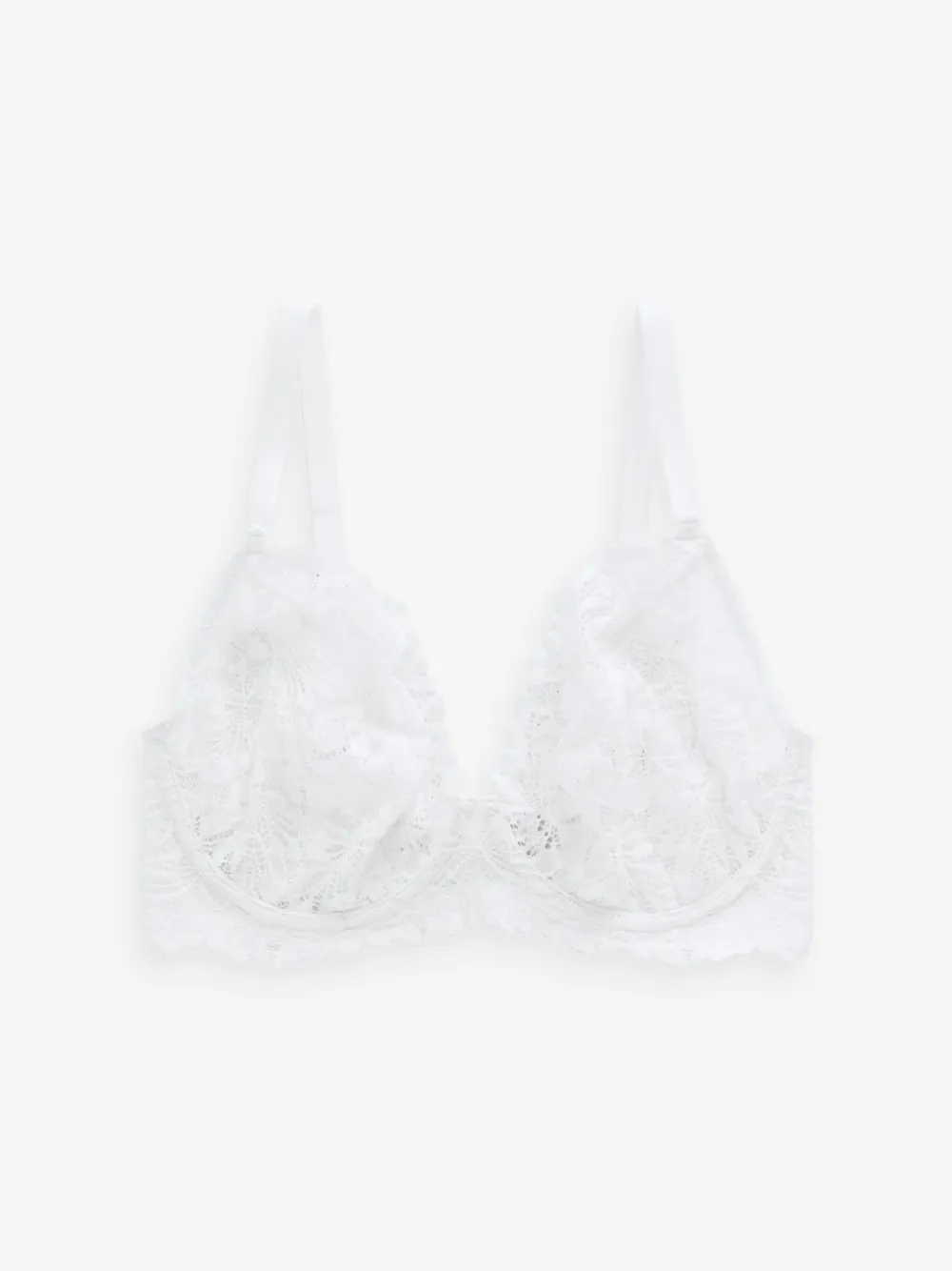 Next White DD+ Non Pad Plunge Lace Ultimate Comfort Bra Clearance