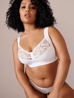 Next F-K Ultimate Comfort Cup Padded Strap Non Pad Non Wired Bra with Side Support White Best