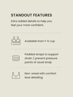 Next F-K Ultimate Comfort Cup Padded Strap Non Pad Non Wired Bra with Side Support White Best