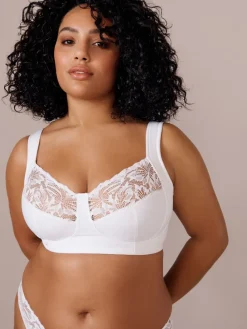 Next F-K Ultimate Comfort Cup Padded Strap Non Pad Non Wired Bra with Side Support White Best
