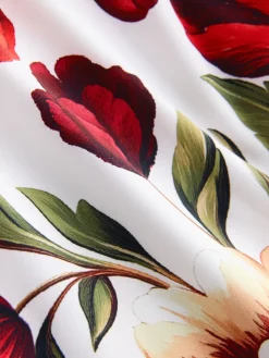 Next White Floral Bandeau Tummy Control Tankini Top Clearance