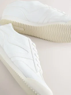 Next Forever Comfort® Slimeline Side Stripe Lace Up Trainers White Online