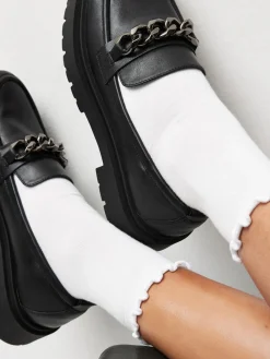 Next Frill Top Cushion Sole Ankle Socks 4 Pack White Best