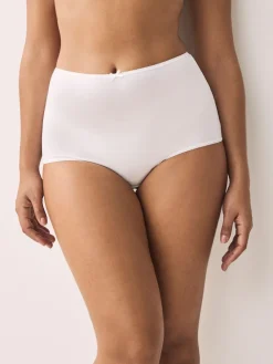 Next White Full Brief Cotton Rich Knickers 5 Pack