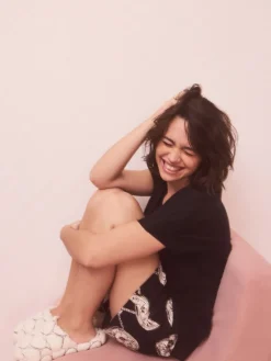 Next White Heart Borg Mule Slippers Online