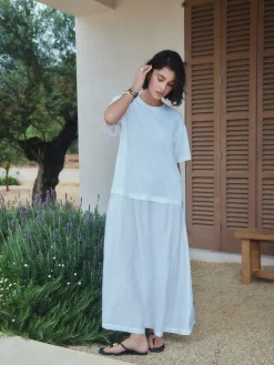 Next Jersey Two In One T-Shirt Dress White New