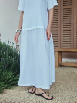 Next Jersey Two In One T-Shirt Dress White New