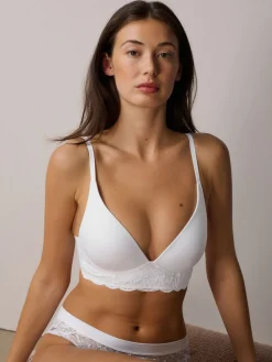 Next Pad Non Wire Ultimate Comfort Lounge Bra White Sale