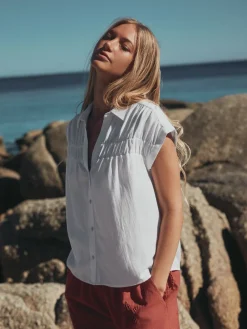 Next Short Sleeve Shirt with Linen White