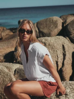 Next Short Sleeve Shirt with Linen White