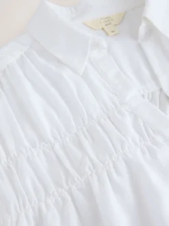 Next Short Sleeve Shirt with Linen White