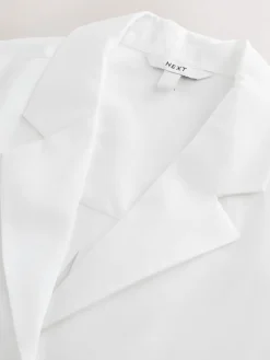 Next Soft Revere Collar Long Sleeve Shirt White Clearance