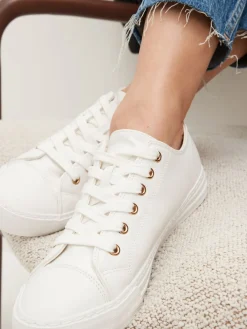 Next Standard Fit Patent Baseball Trainers White Sale