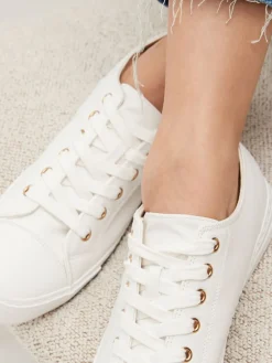 Next Standard Fit Patent Baseball Trainers White Sale