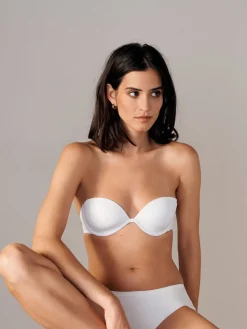 Next Strapless A-E Clear Back Smoothing Strapless Bra White Discount