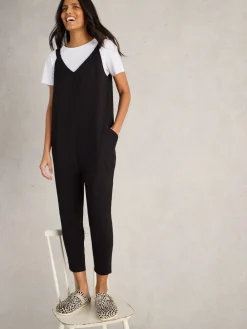 White Stuff Jersey Selina Jumpsuit Black Clearance