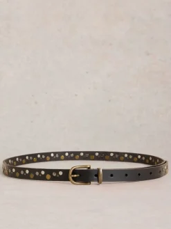 White Stuff Black Studded Western Belt