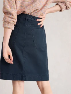 White Stuff Tia Chino Skirt Blue Outlet