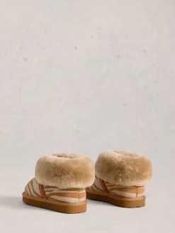 White Stuff Brown Suede Shearling Slipper Boots Online