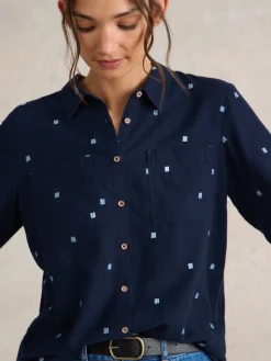 White Stuff Dark Blue Sophie Shirt Sale
