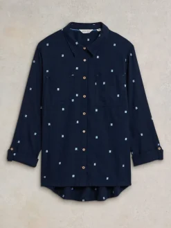 White Stuff Dark Blue Sophie Shirt Sale