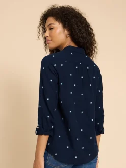 White Stuff Dark Blue Sophie Shirt Sale